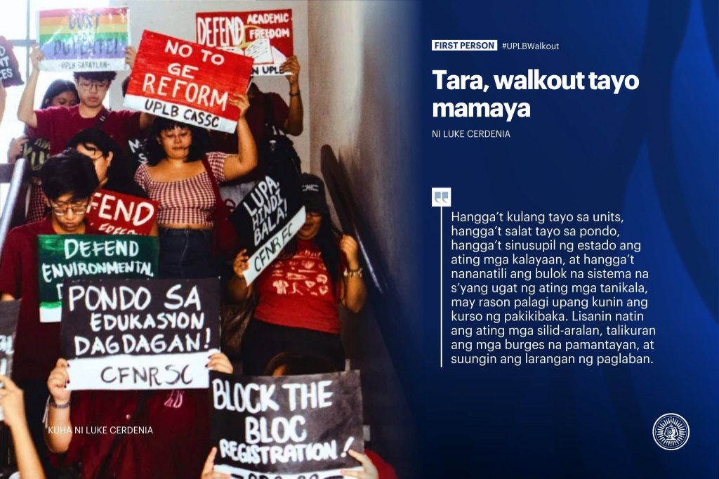 Tara, walkout tayo mamaya